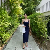 pusumede Трикотажная майка, летний приталенный топ с чашечками, корсет, длинная юбка, изысканный стиль