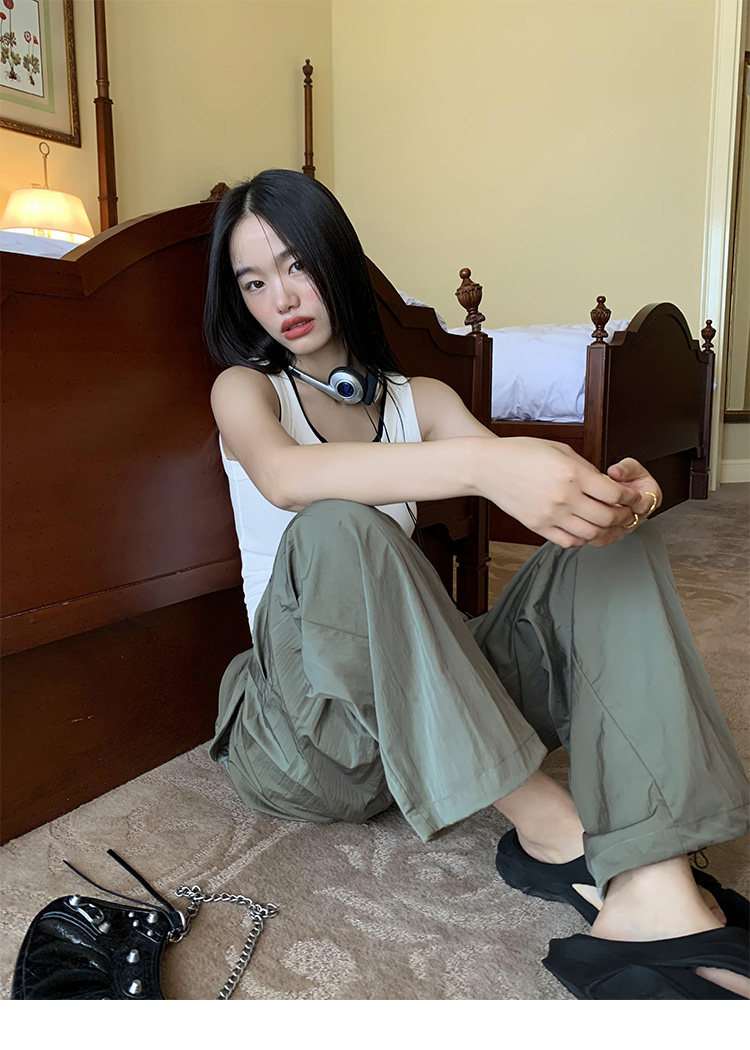 Топы/майки pusumede 回归舒适 黑色针织吊带背心女夏季修身显瘦无袖上衣