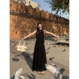 Трикотажная майка топ, комплект, длинная юбка