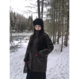 pusumede [Скидка 35% в наличии] Цельное женское пальто из искусственного меха с воротником-стойкой, двусторонняя свободная кожаная куртка