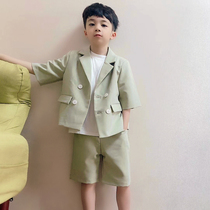 Children Suits Suit Boy Summer Host Gown Gown handsome Inn Wind Little West suit Out of service Playboy Leisure