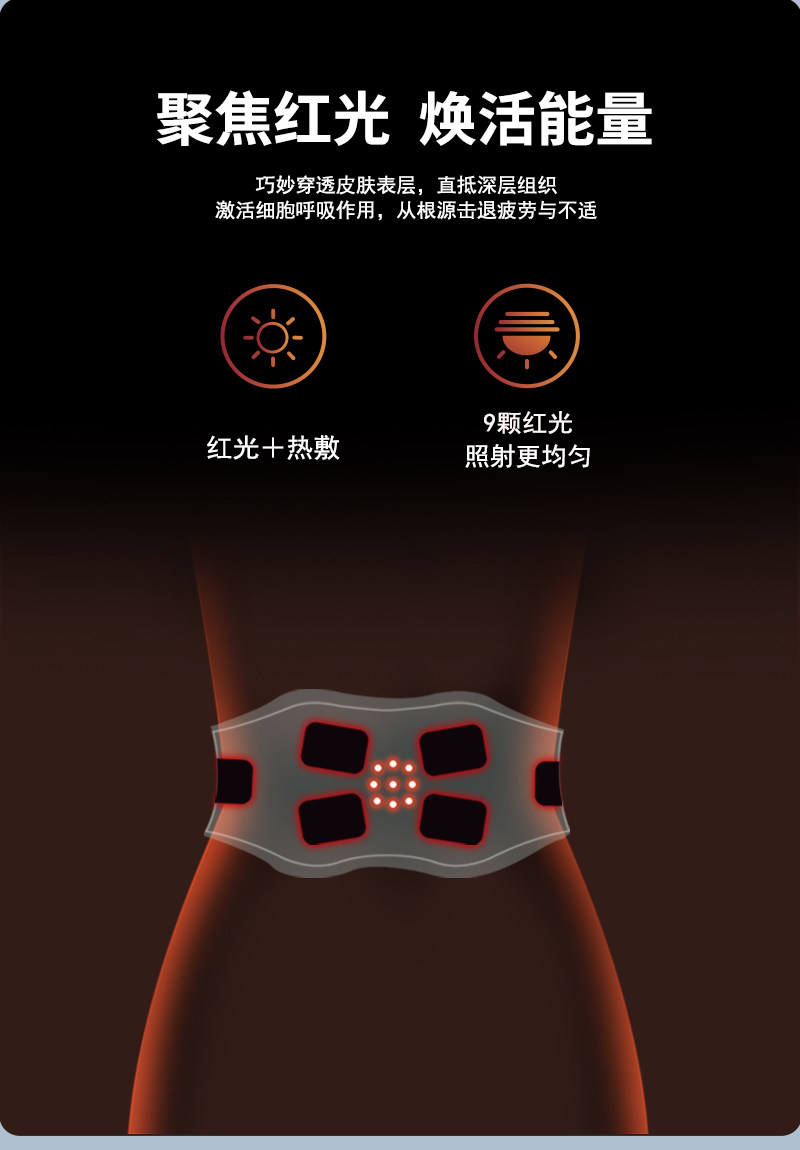 ems微电流穿戴健身仪 ems塑身腹部腰带微电流红光智能脉冲燃脂健身仪瘦身肚子减肥神器 Other