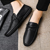 2025 Summer New Breathable Loafers for Men, British Style Soft Sole Casual Leather Shoes, Slip-On Lazy Driving Shoes for Men