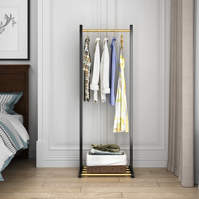 Jiuyi Nordic bedroom hanger floor-to-ceiling dormitory coat rack clothes rack horizontal bar household simple clothes drying rack