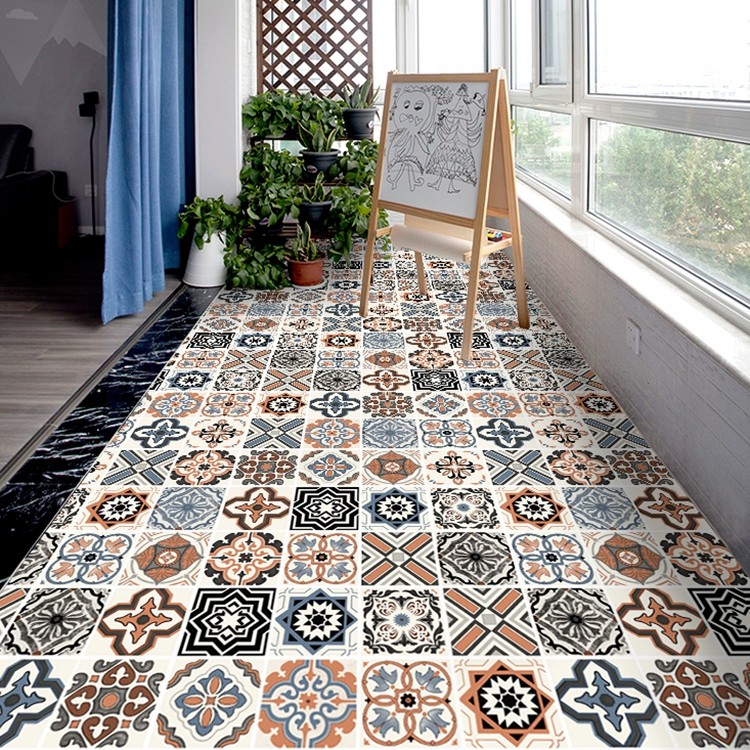 Balcony Ground Waterproof Floor Sticker dressing room Self-adhesive Thickened Wear sticker Kitchen Renovated decoration Underground Anti-slip