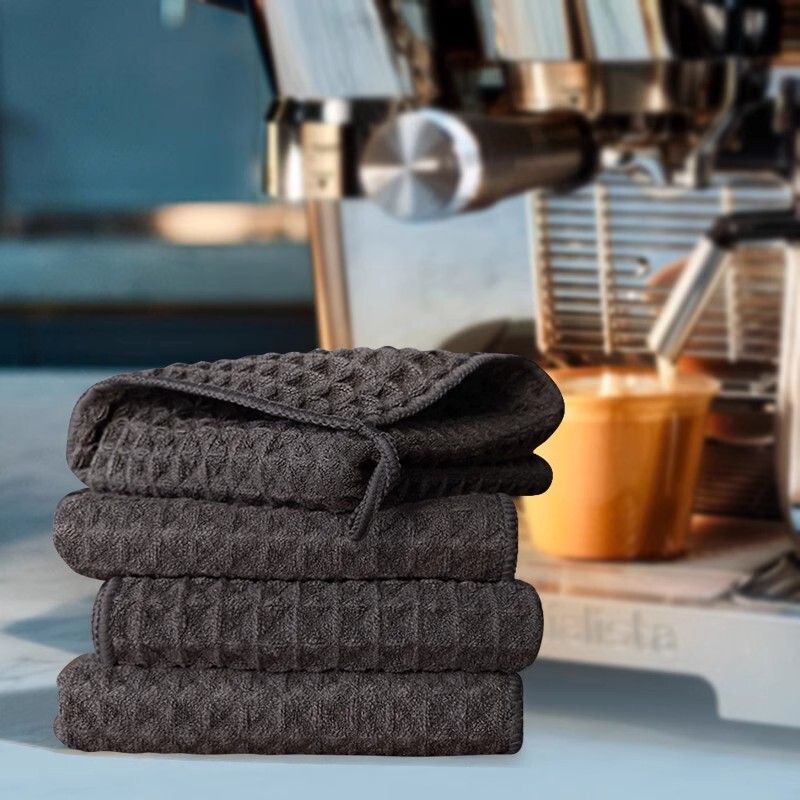 Barista Bar Towel, Coffee Machine, Milk Tea Shop Special Cleaning Cloth, Absorbent Cleaning Cloth, White Small Square Towel, Hand Towel