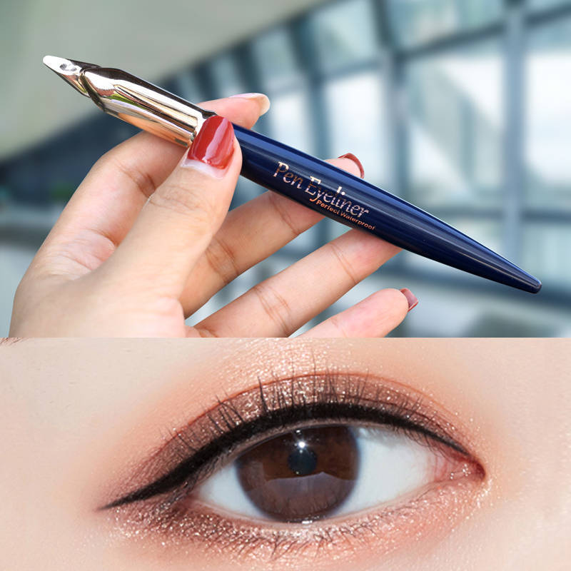 2021 new eyeliner liquid pen woman is not easy to smudge non-fade long-lasting waterproof sweat set makeup beginner eyeliner pen
