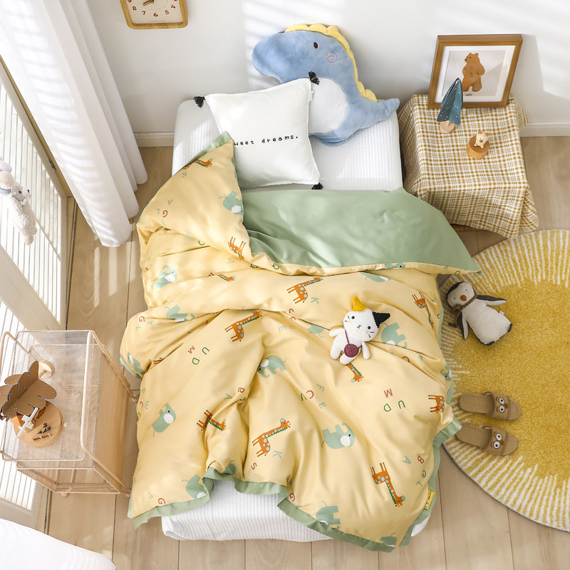 Class A kindergarten quilt three-piece set with core six-piece set pure cotton children's nap quilt baby starts school bedding 3