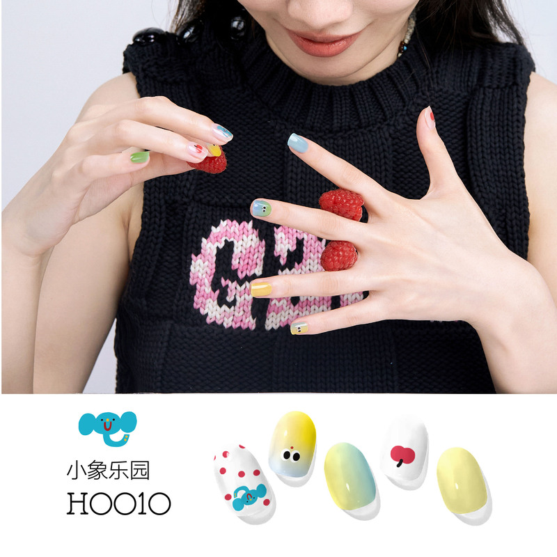 Nownownail【Design Edition】Phototherapy Nail Stickers Black Technology Uv Semi-Cured Gel Nail Stickers Waterproof