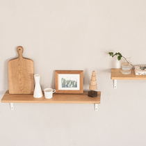 Word partition log simple design Red oak black walnut shelf Solid wood shelf Wall hanging shelf