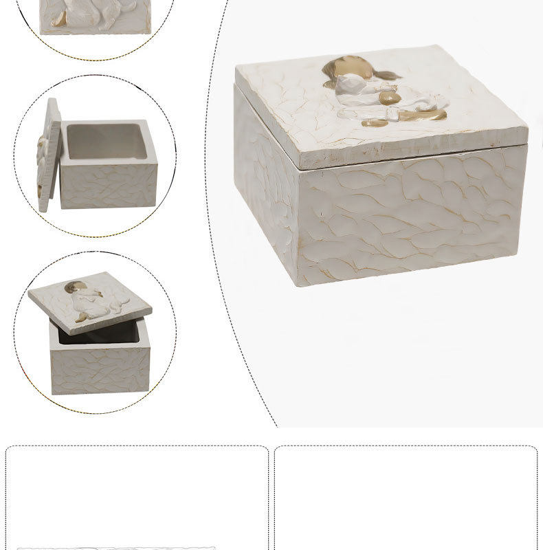 Урна для праха 新品树脂动物宠物骨灰盒天使狗狗猫咪纪念火化通用殡葬棺材盒 German/only banquet