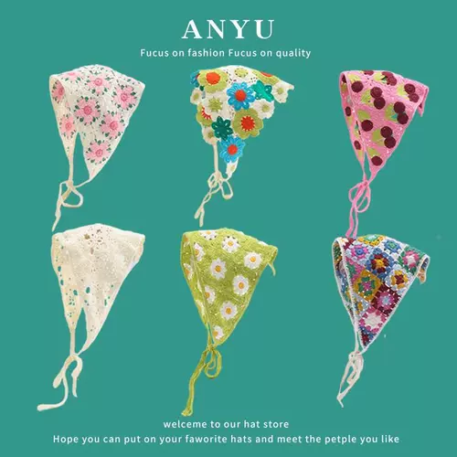 Осенняя брендовая милая трикотажная повязка на голову ручной работы, трикотажный аксессуар для волос, платок, шарф