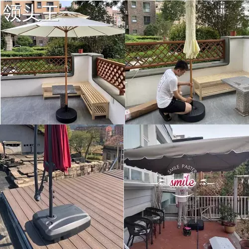 Середина -пистолета с зонтичным аквариумом для воды на открытом воздухе Пластиковое зонтичное пирс -пирс пирс, солнце