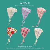 Осенняя брендовая милая трикотажная повязка на голову ручной работы, трикотажный аксессуар для волос, платок, шарф