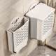 Foldable large-size dirty laundry basket plastic wall-mounted dirty laundry basket home bathroom storage basket bathroom gap laundry basket