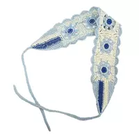 Белая и синяя [маленькая рогатка для волос]]