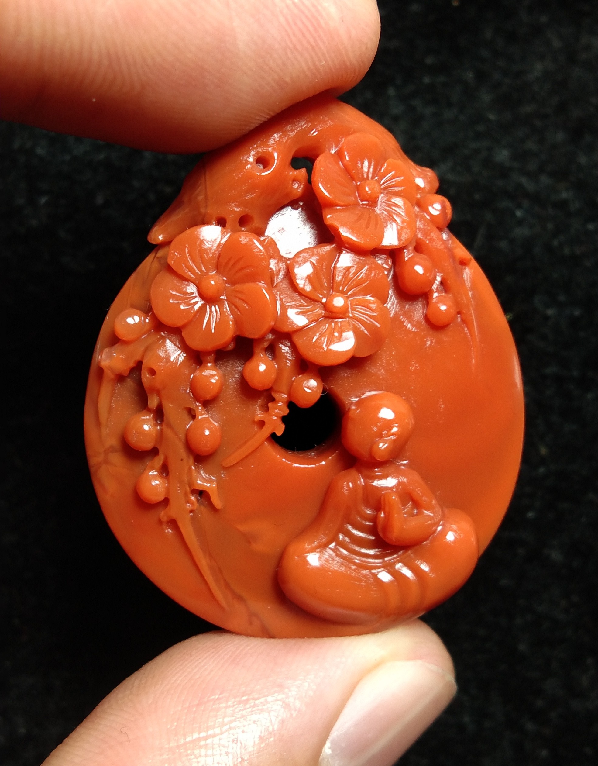 Small Su Su Chuan Stock South Red Manate Tomatoes Red Ice Floating Old Lotus Year With Fish Pendant Lock Bone Pearl Flow Suchu Gossip