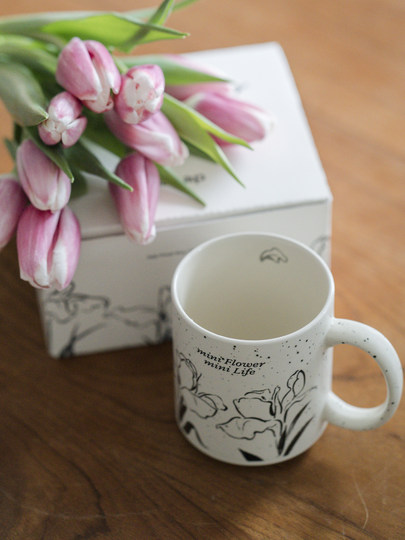 Sleepy Park Gift for Mom Iris Splash Ink Ceramic Mug 2 Colors About 300ml