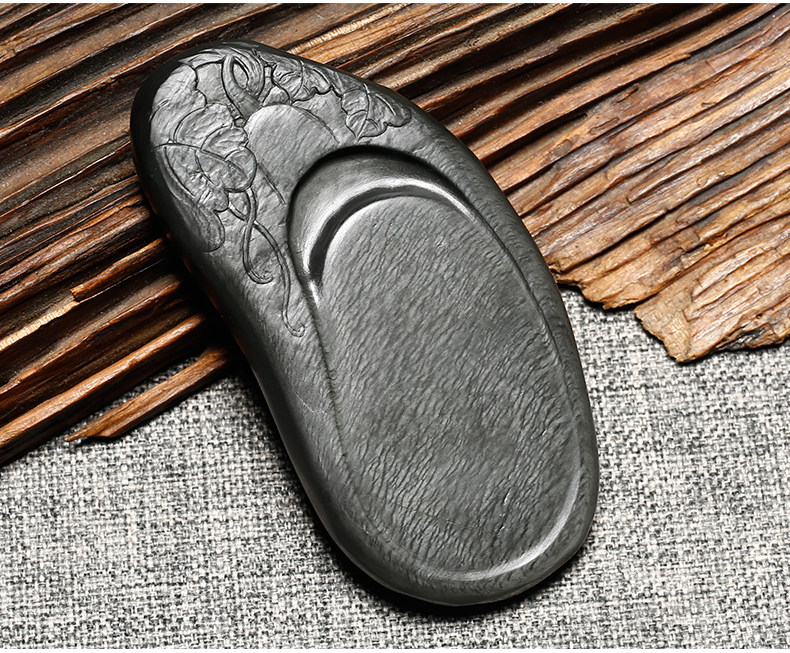 特賣-萬石君/實用高檔硯臺中國歙硯安徽老坑龍尾山老坑水舷坑水浪芙蓉籽