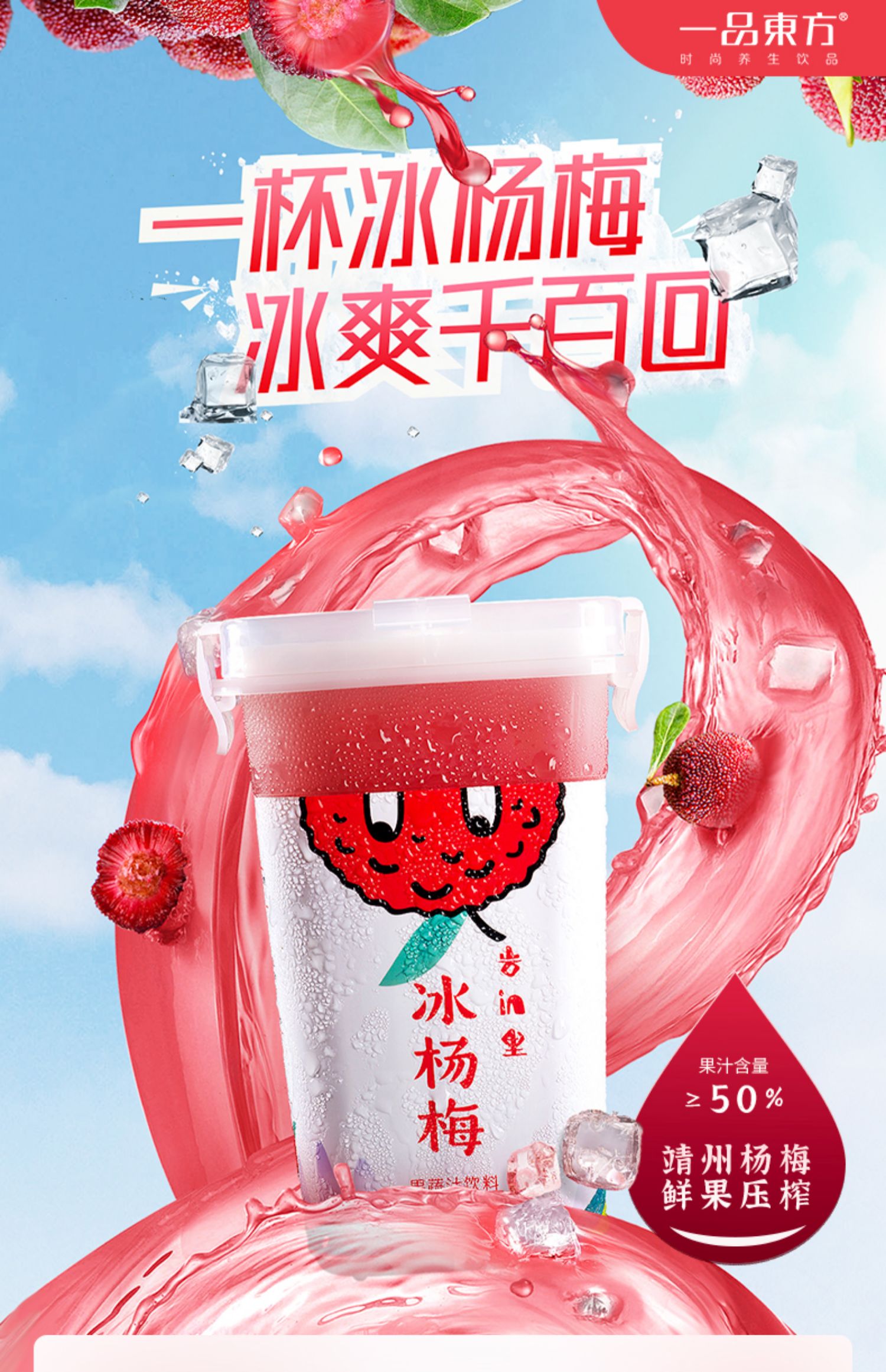 一品东方冰杨梅汁360ml*6瓶