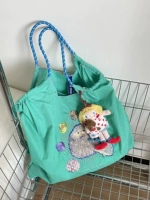 Зеленая синяя сумка через плечо, бретели