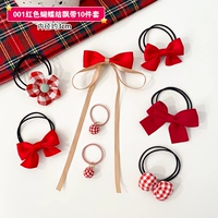 Красный комплект с бантиком, 10 шт