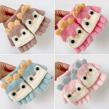 Милые детские перчатки, зимний детский комплект для мальчиков для раннего возраста, без пальцев