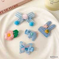 Синяя заколка для волос, комплект, 5 шт