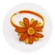 532 Маленькая апельсиновая веревка для волос Daisy