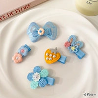 Синяя заколка для волос, комплект, 5 шт