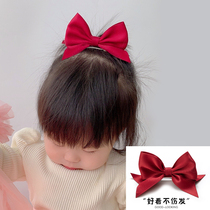 Red Stereo Butterfly Knot Little Girl Cute Princess Headwear Child Hair Clip Baby Hair Adorned Girl Baby Head Flower