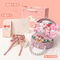 Childrens Hair Accessories Storage Box Set Girls Birthday Gift Princess Jewelry Box Girls Hair Clip Gift Box Hair Card Headwear