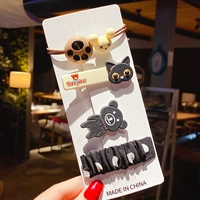 Черный комплект, с медвежатами, 4 шт