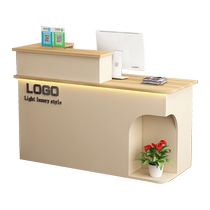 Cashier shop small counter table clothing store beauty salon barber reception desk cream style simple bar