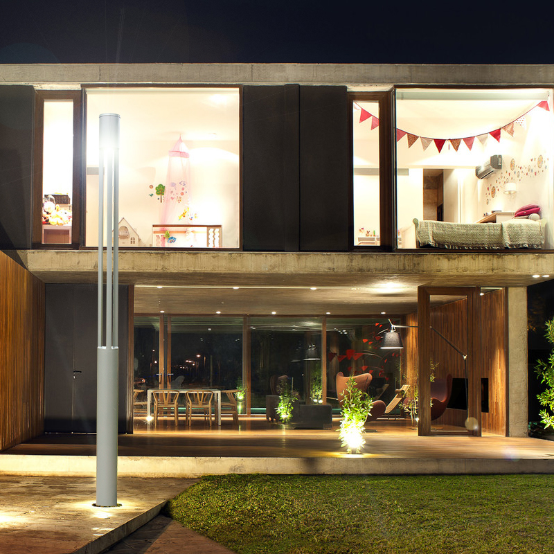 Manufacturer customized aluminium extrusion materials courtyard lamp outdoor waterproof LED view lamp post 3 m round light outdoor square Park