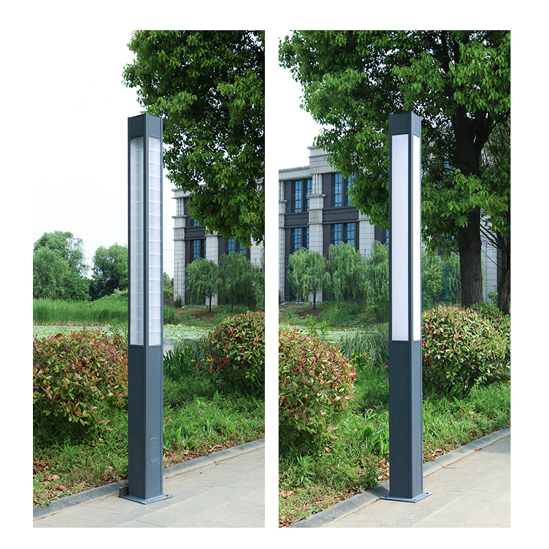 Aluminum extrusion material led landscape light garden light 3 meters super bright outdoor waterproof square light lamp post community park villa street light