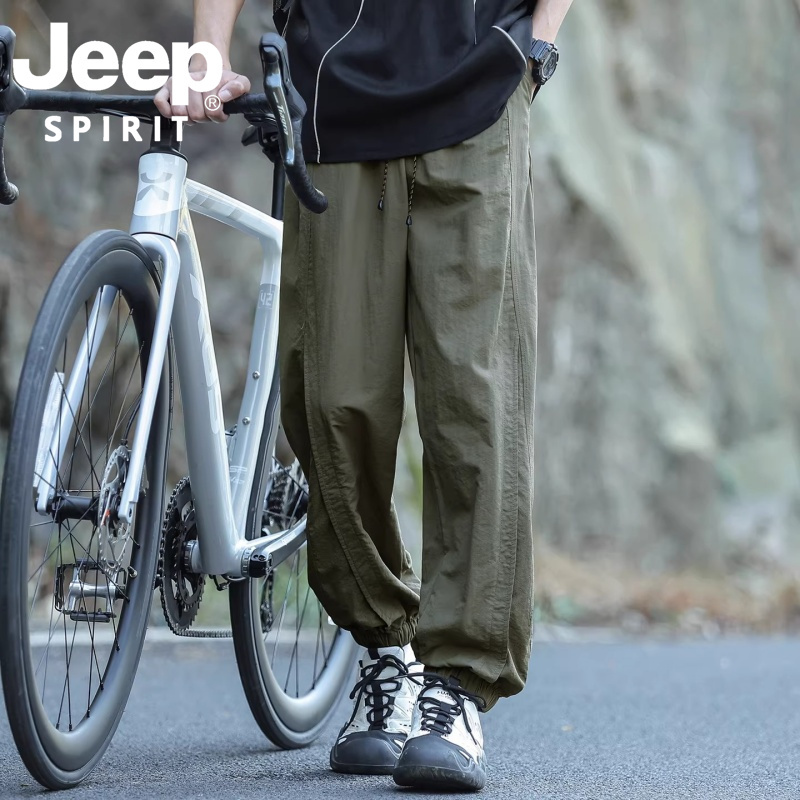 Jeep Spirit Jeep Jogger-Style Workwear Paratrooper Pants Men's Summer Loose Straight Green Casual Pants Jeep Spirit Jeep Jogger-Style Workwear Paratrooper Pants Men's Summer Loose Straight Green Casual Pants