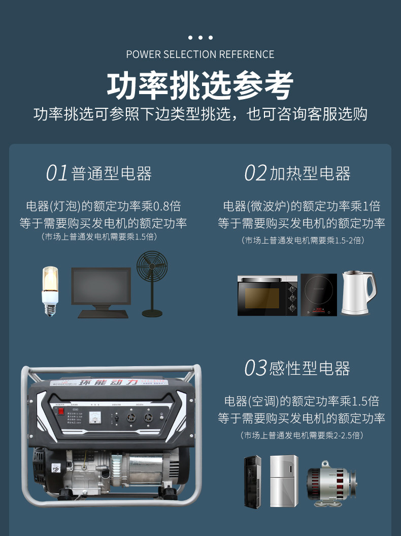 Ring Power gasoline generator 3KW hand/electric start single-phase small household gasoline generator set 220V