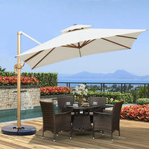 Outdoor parasol LED lamp courtyard umbrella Villa Roman umbrella terrace garden parasol large outdoor umbrella stall