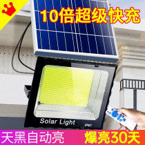 Solar lights outdoor garden lights one drag two new rural household lighting indoor dark automatic street lights super bright