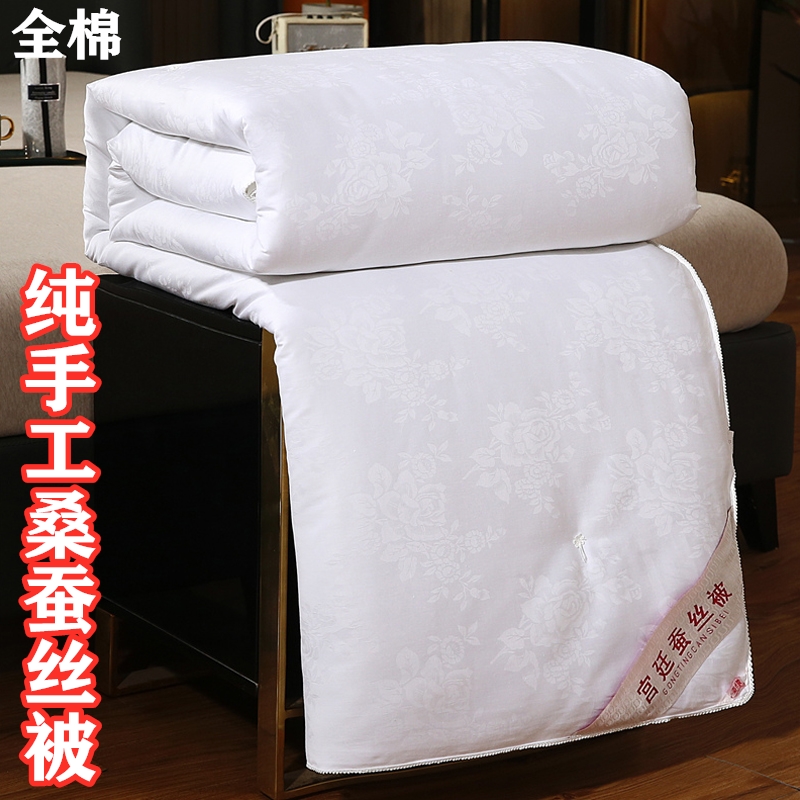 Yaromiting Quilt 100 Mulberry Silk Winter Quilt Core Thickened Full Cotton Spring Autumn Quilt Warm Cotton Quilted By Wedding Air Conditioning Summer Quilt
