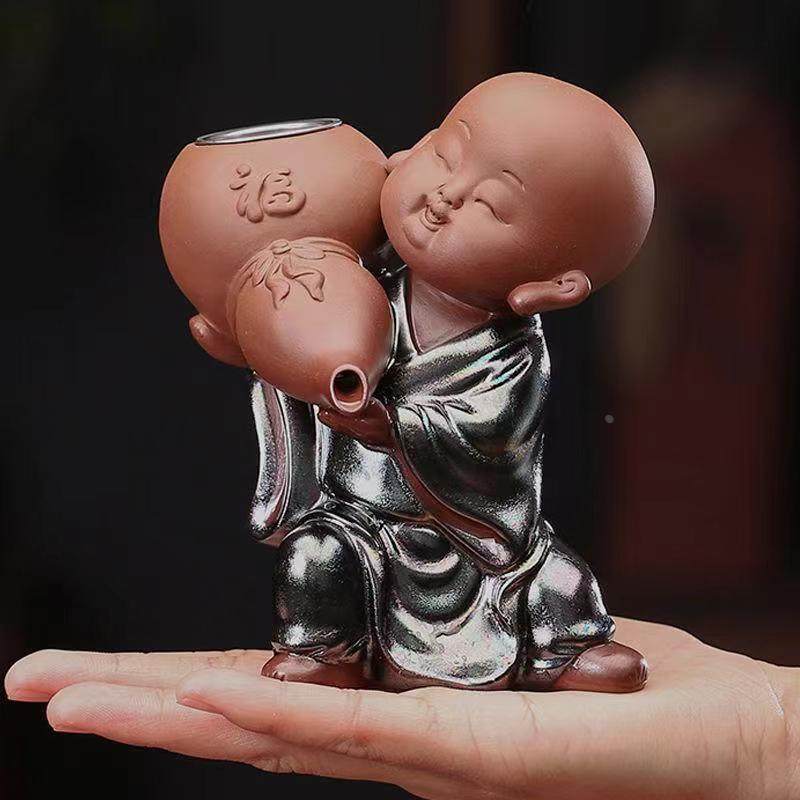 Xiaoqinggan Tea Maker Little Monk Purple Clay Tea Leak Kung Fu Tea Set Accessories Ceramic Tea Maker Filter Net Lazy