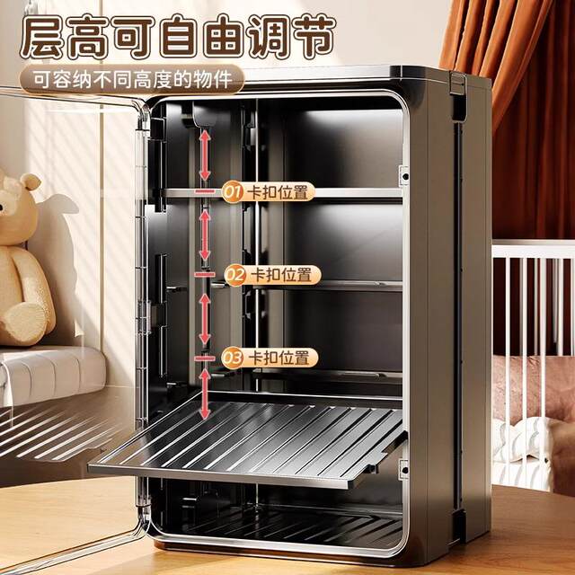 Baby Bottle Storage Box, Food-Grade Baby Utensils and Tableware Special Storage Rack, Water Cup Dust-Proof Storage Box