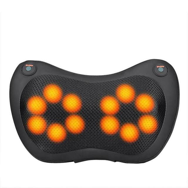 Waist, Cervical Spine, Neck, Waist, Shoulder, Back, and Lumbar Massager, Car-Mounted, Home-Use Electric Cushion Massage Pillow