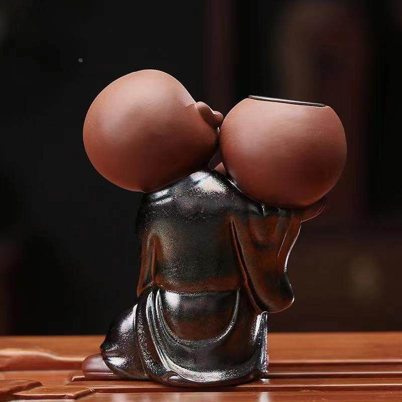 Xiaoqinggan Tea Maker Little Monk Purple Clay Tea Leak Kung Fu Tea Set Accessories Ceramic Tea Maker Filter Net Lazy