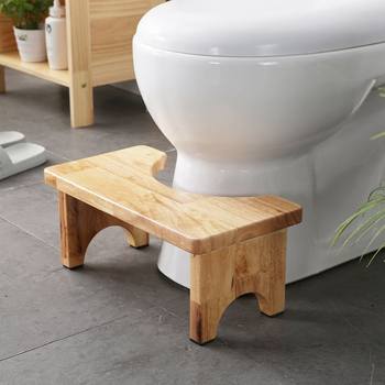 Solid Wood Toilet Footstool, Squatting Pit Stool, Step Stool, Toilet Stool, Bathroom Foot Step Stool, Defecation Aid