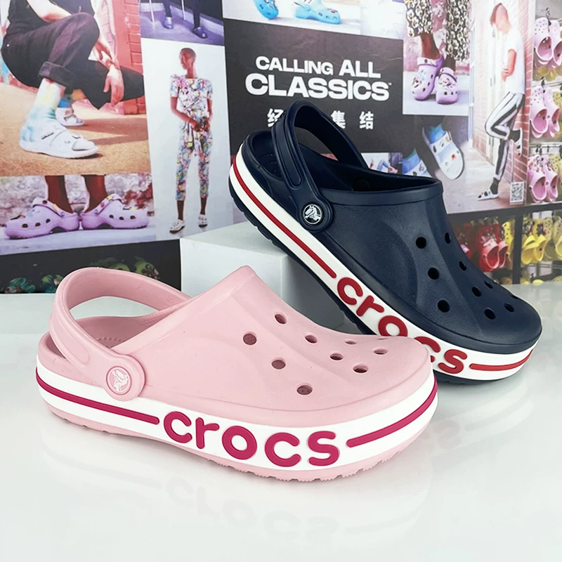Crocs, летняя детская пляжная обувь, нескользящие сланцы для мужчин и женщин, для любимых, семейный стиль, мягкая подошва