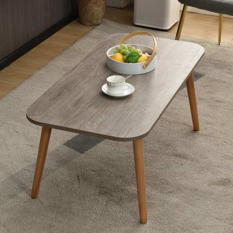 Solid wood simple modern Nordic coffee table small apartment low table creative coffee table living room round simple