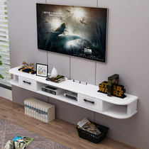 TV cabinet wall-mounted Nordic hanging modern minimalist simple living room baking paint narrow hanging wall small family Mini wall cabinet