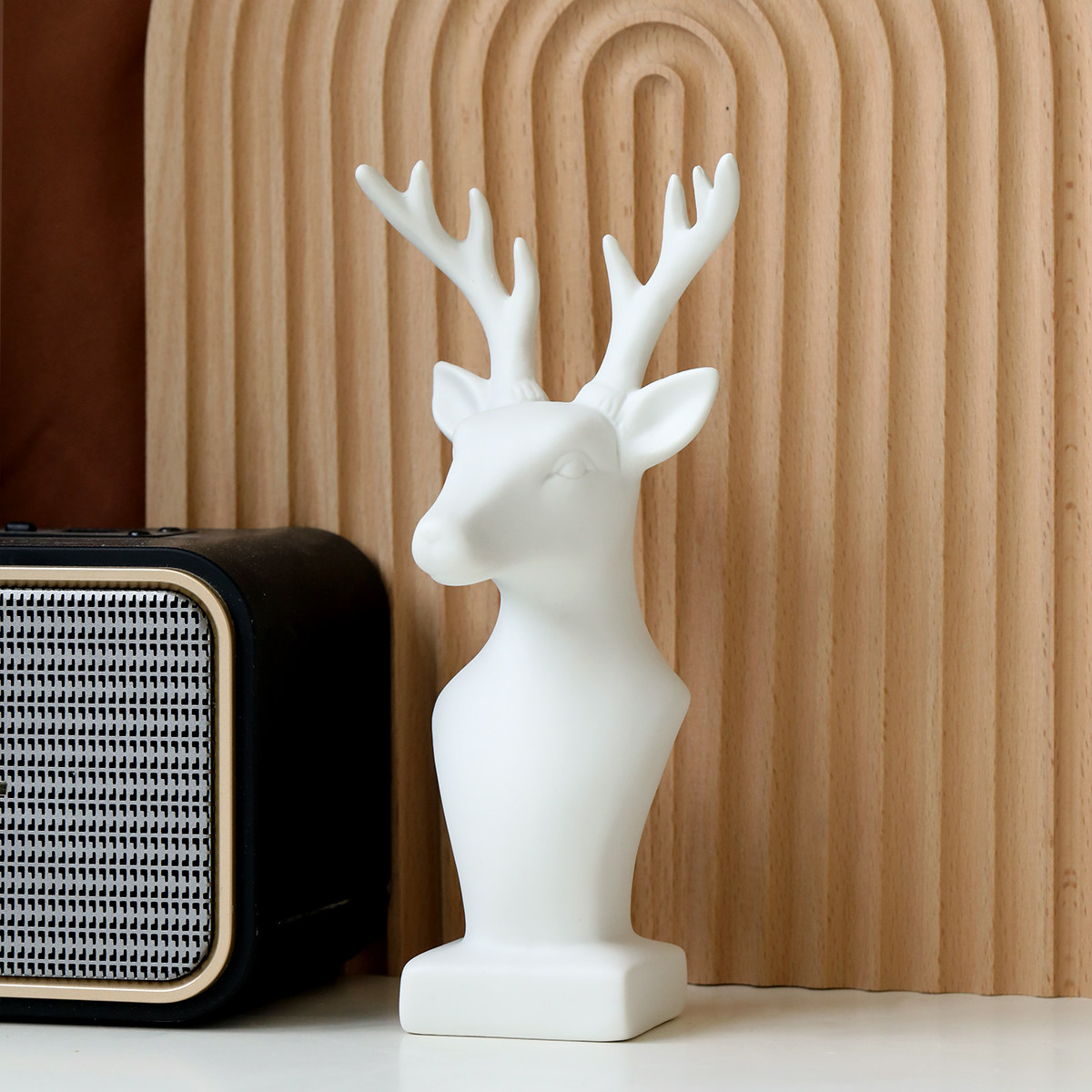 Creative Deer Head Ceramic Swing Accessories Nordic Living Room Wine TV Cabinet Genguan Decoration Swing Accessories Tabletop Room Home Accessories